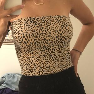 Brandy Melville Leopard print tube top